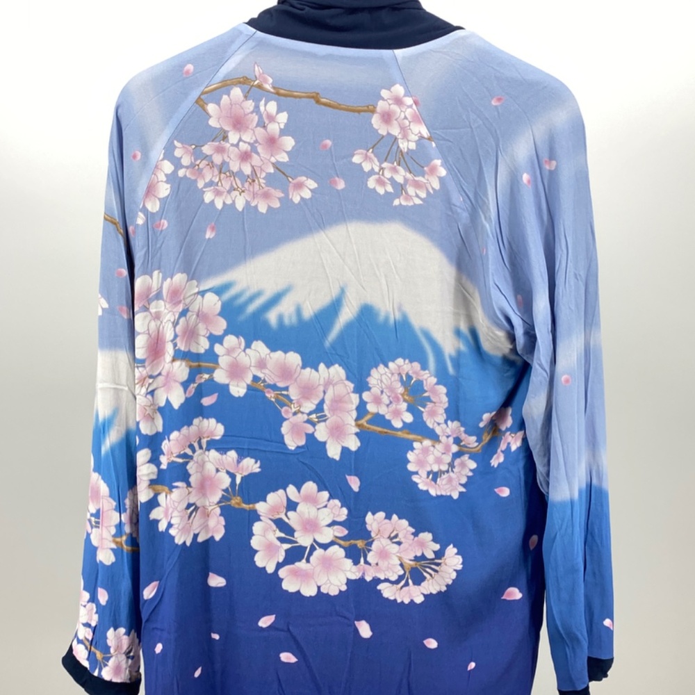 Blue Blue Japan Mt. Fuji Cherry Blossom Cardigan